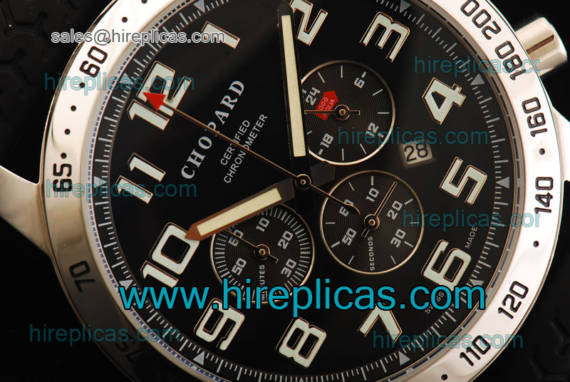 Best quality Chopard Mille Miglia Chronograph 168915-3001 Miyota Quartz Steel Black Dial