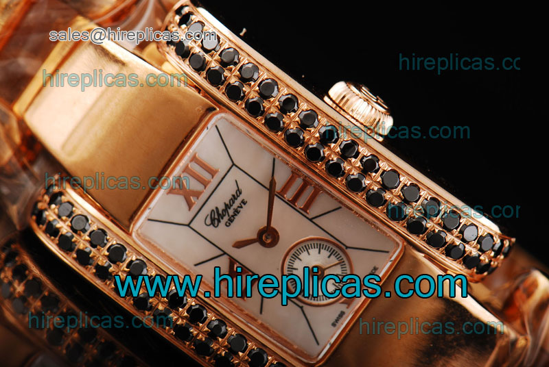 Modern Unique Chopard La Strada 417396-0001 Swiss ETA Quartz Rose Gold White Dial