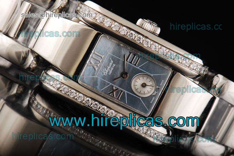 Graceful Chopard La Strada 418415-3001 Swiss ETA Quartz Steel Blue Dial Diamond Bezel UK