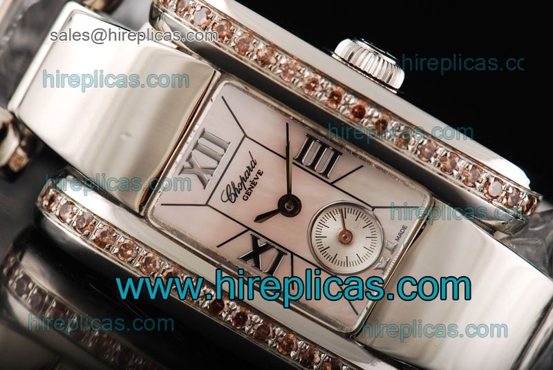 Exquisite Sophisticated Chopard La Strada 418415-3001 Swiss ETA Quartz Steel MOP Dial Diamond Bezel