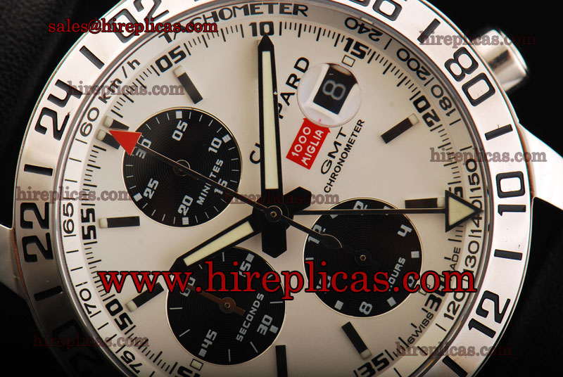 Inexpensive Classic Chopard Mille Miglia GMT Chronograph 168992 Swiss Valjoux 7750 Automatic Steel White Dial