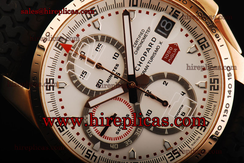Replica Knockoffs Special Chopard Mille Miglia GT Chrono 161268-5003 Swiss Valjoux 7750 Automatic Rose Gold White Dial