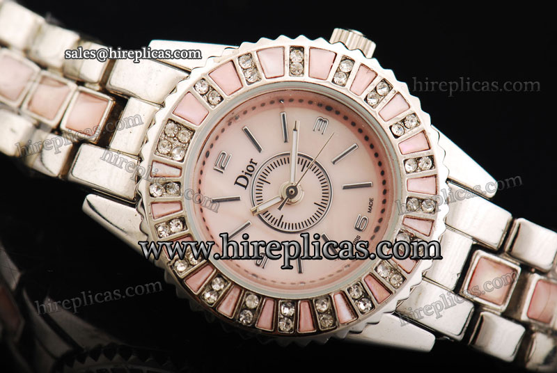 Designer Christian Dior Dior Christal CD113110M001 Miyota Quartz Steel Pink Dial