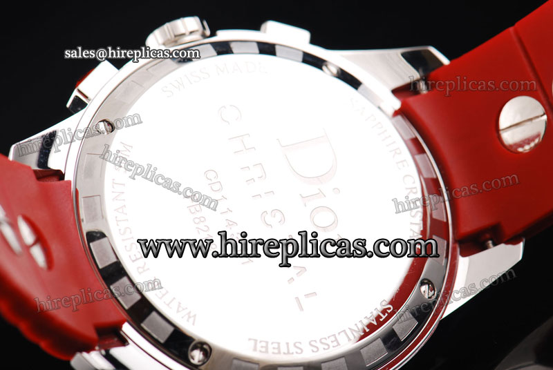 Duplicate Christian Dior Dior Christal CD11431BR001 Original Swiss ETA Quartz Steel Red Dial