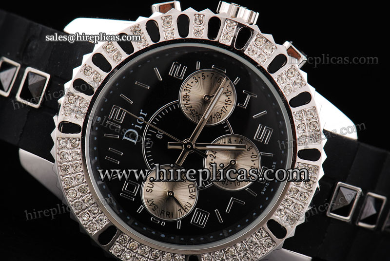 Fashion Christian Dior Dior Christal CD11431DM001 Miyota Quartz Steel Black Dial
