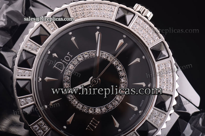 discount Fashion Christian Dior Dior VIII CD1245E0C001 Swiss ETA Quartz Steel Black Dial UK