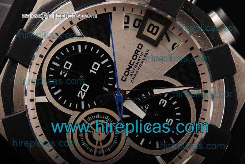 discount Fashion Concord C1 Chronograph Model0320005 Swiss Valjoux 7750 Automatic Steel Black Dial