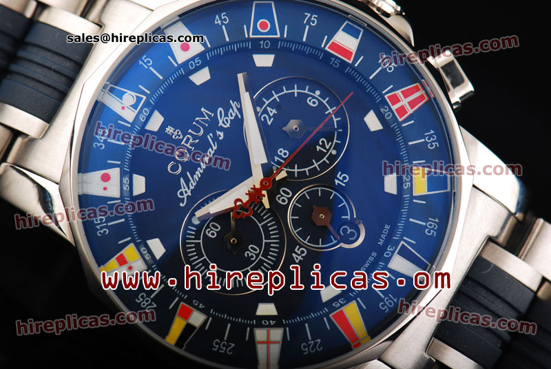 Buy Cheap Luxury Corum Chronograph Regatta 60420.01563 Swiss Valjoux 7750 Automatic Steel Blue Dial