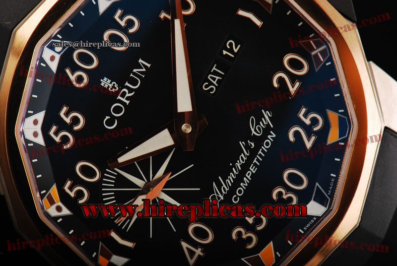 Best quality Corum Competition 947.931.05/0371 AA32 Swiss Valjoux 7750 Automatic Rose Gold Black Dial