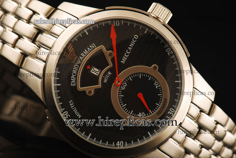 Best Price Emporio Armani Meccanico AR4603 Swiss Automatic Steel Black Dial