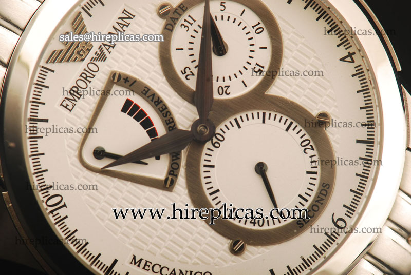 AAA Emporio Armani Meccanico AR4605 Swiss Automatic Steel White Dial