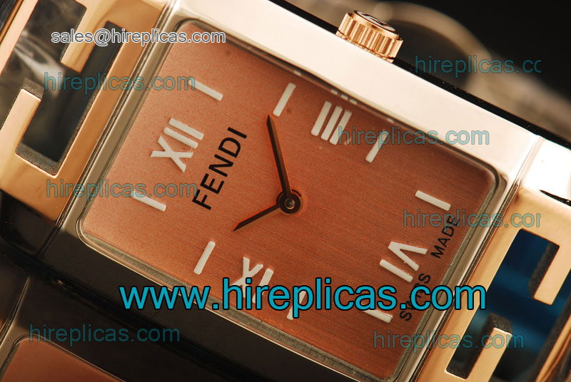 Clone Fendi Womens Orologi F128270 Swiss Quartz Steel Orange Dial
