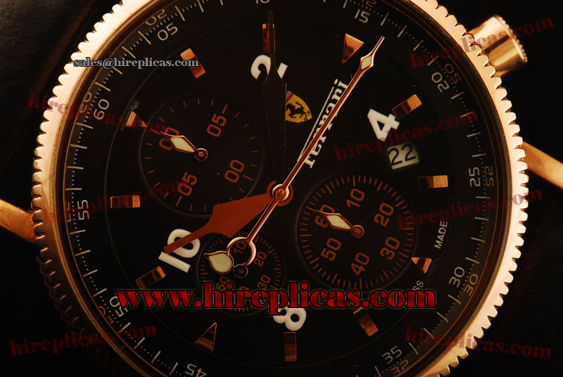 Good Ferrari FER00024 Miyota Quartz Rose Gold Black Dial