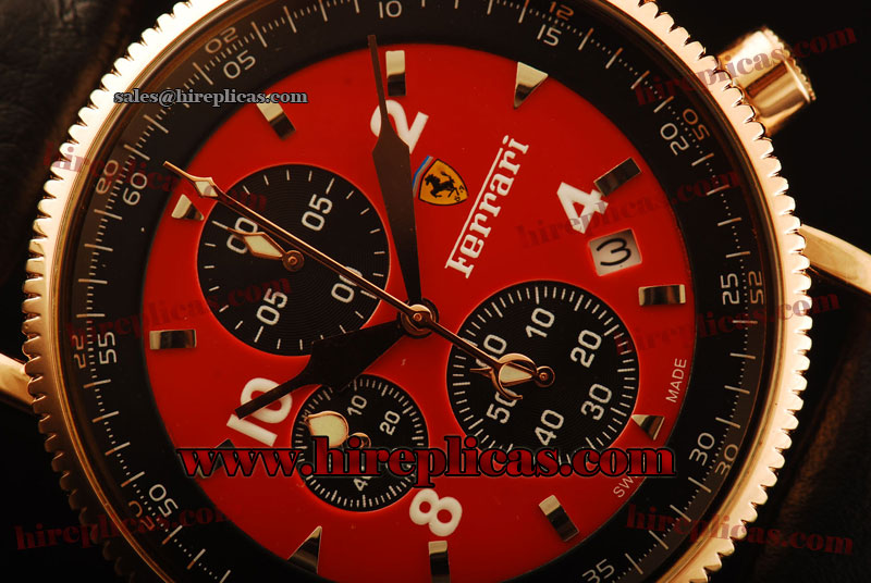 Hot Sell Ferrari FER00024 Miyota Quartz Rose Gold Red Dial