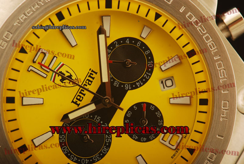 Good Ferrari FER00027 Miyota Quartz Steel Yellow Dial