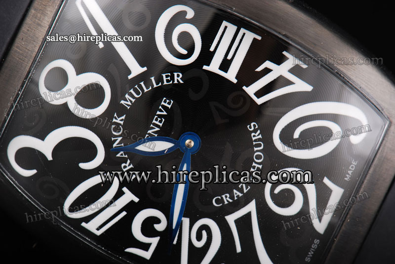 Best Franck Muller Cintree Curvex Crazy Hours 8880CHNR Automatic PVD Black Dial