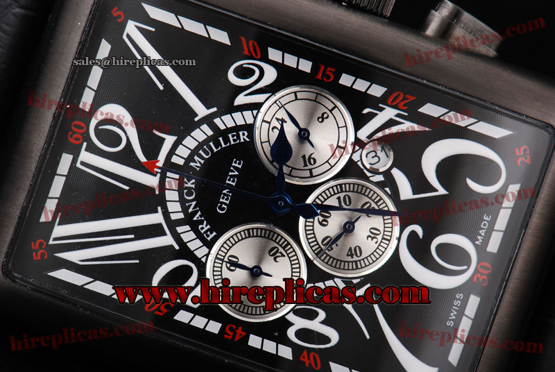 Best Luxury Franck Muller Long Island Chrono 1200 CC AT Miyota Quartz PVD Black Dial