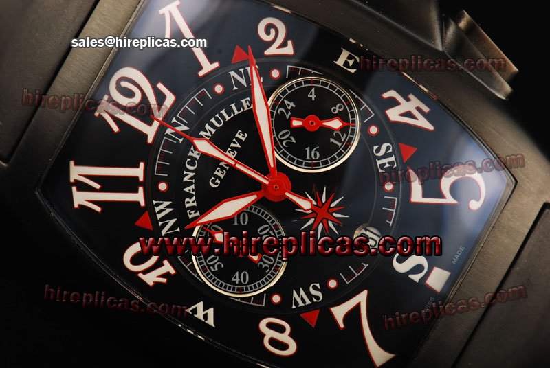 Best Franck Muller Mariner Chrono 8080 CC AT MAR Miyota Quartz PVD Black Dial - 7750 Coating UK
