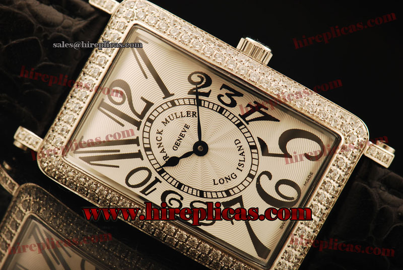 Classic Fake Exquisite Franck Muller Long Island 1200 SC REL D Swiss ETA Quartz Steel/Diamond White Dial