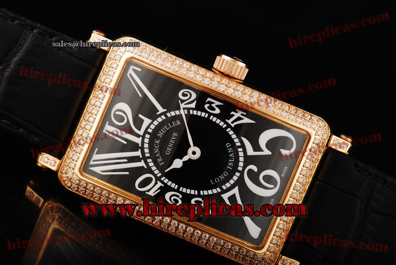 Buy Cheap Franck Muller Long Island 1200 SC REL D Swiss ETA Quartz Yellow Gold Black Dial Diamond Bezel