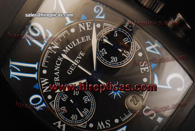 Good Graceful Franck Muller Mariner Chrono 7080 CC AT NR MAR Swiss Valjoux 7750 Automatic PVD Black Dial