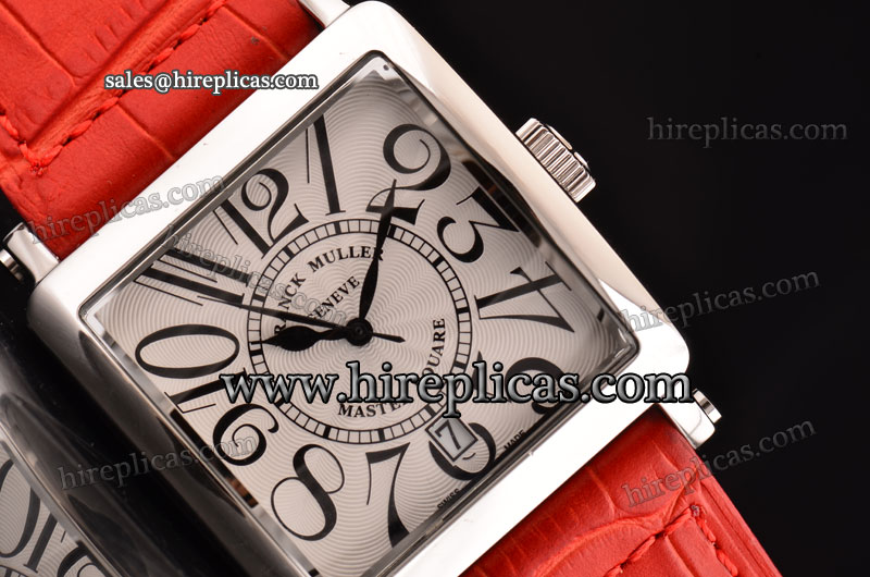 Charming Pretty Franck Muller Master Square 6002 M QZ V RD Swiss Quartz Steel Case White Dial