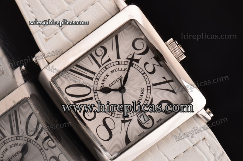 Cheap Classic Franck Muller Master Square 6002 M QZ V WT Swiss Quartz Steel Case White Dial