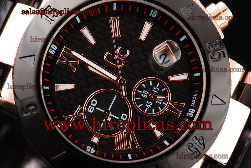 High quality Guess Classic GC U12631L1 Japanese Quartz Rose Gold Black Dial