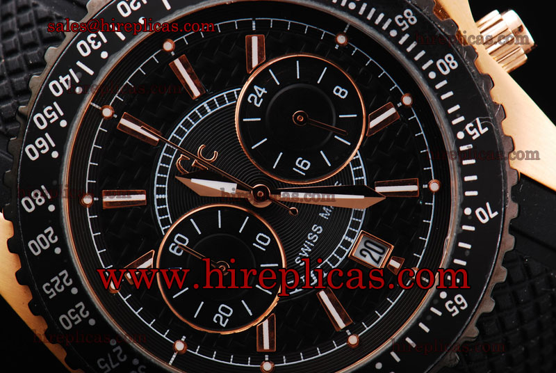 Exquisite Guess Classic U12631L1 Japanese Quartz Rose Gold Black Dial