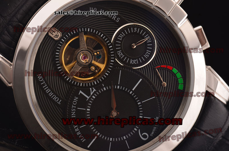 Duplicate Harry Winston HW12052403 Tourbillon Automatic Steel Black Dial