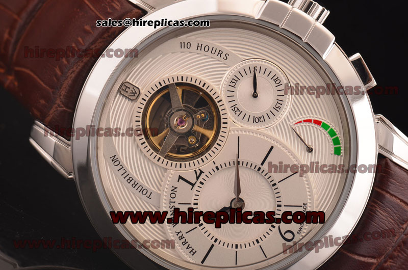 Inexpensive Classic Harry Winston HW12052404 Tourbillon Automatic Steel White Dial