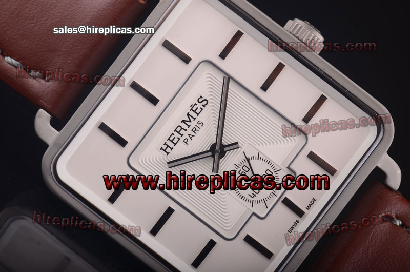 AAA Hermes Cape Cod 026086WW00 Swiss ETA Quartz Steel White Dial