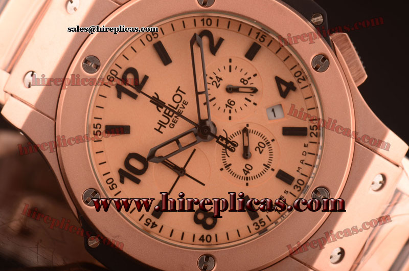 AAA Hublot Big Bang 301.PX.130.PX Japanese Quartz Rose Gold Gold Dial Black Numerals