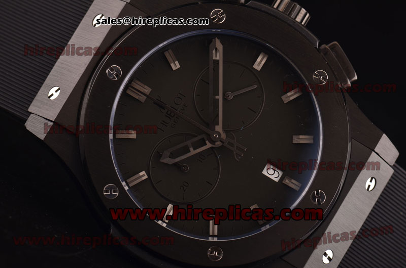 Best Hublot Classic Fusion 521.CM.1110.LR Miyota Quartz PVD Black Dial Two Black Subdials