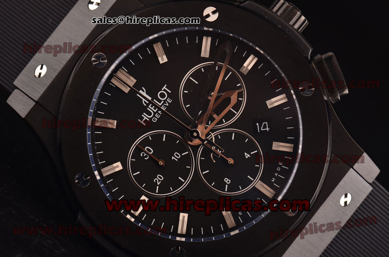 Best Luxury Hublot Classic Fusion 521.CM.1110.RX.TR Miyota Quartz PVD Black Dial Silver Stick Markers