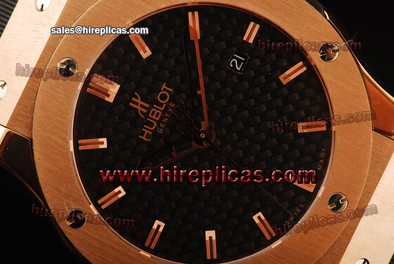 Designer Exquisite Hublot Classic Fusion 511.px.1180.rx Swiss ETA 2824 Rose Gold Black Carbon Fiber Dial