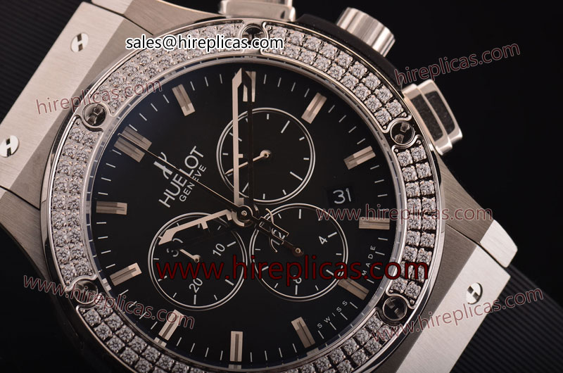 Pretty Top Classic Hublot Classic Fusion 521.NX.1170.RX.1104.TR Miyota Quartz Steel Black Dial-7750 Coating