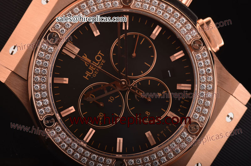 Fashion Luxury Hublot Classic Fusion 521.OX.1180.LR.1104.TR Miyota Quartz Rose Gold Black Dial-7750 Coating