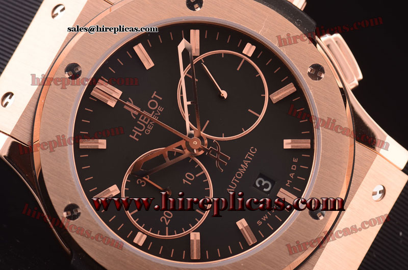 Luxury discount Hublot Classic Fusion Chrono 521.OX.1180.LR Swiss Valjoux 7750 Rose Gold Black Dial