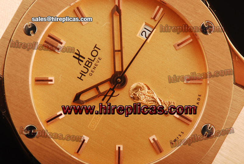Good Classic Hublot Classic Fusion Gold World Cup 2010 Limited Edition 511.PX.0210.GR.FIF10 Swiss ETA 2824 Rose Gold