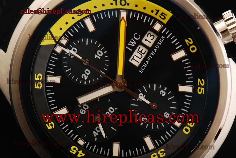 Cheap Classic IWC Aquatimer Iw3767-09 Swiss Valjoux 7750 Automatic Steel Black Dial