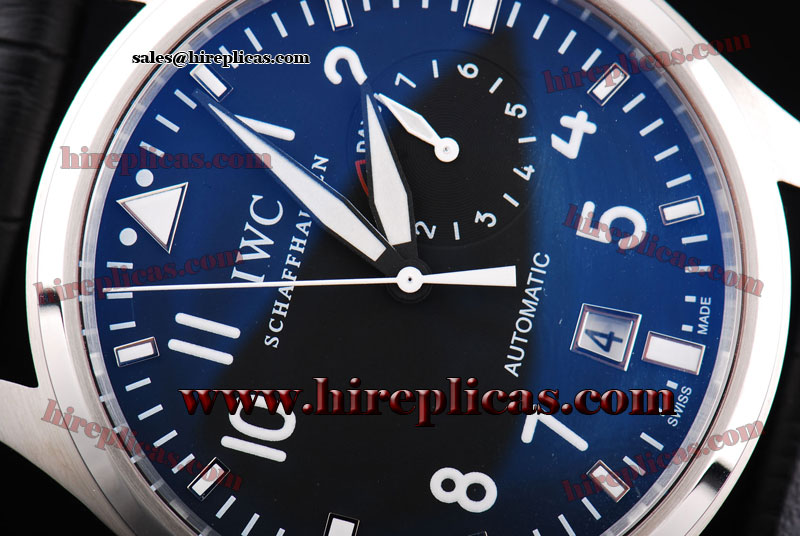 Stylish IWC Big Pilots IW5002-02 Swiss Valjoux 7750 Steel Black Dial