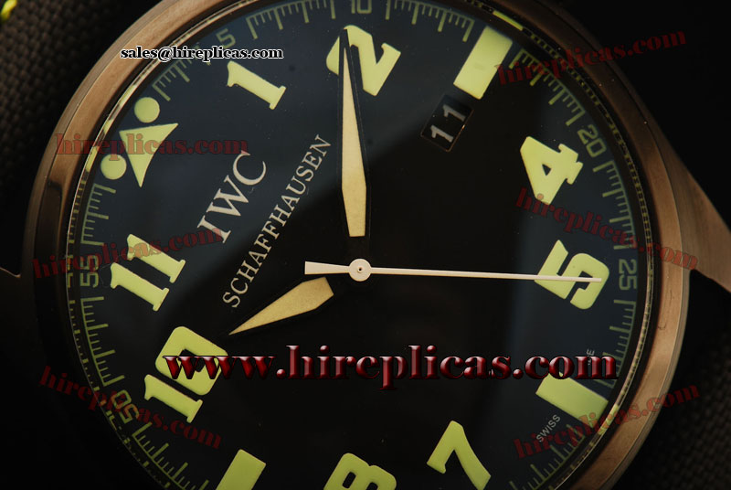Classic Fake IWC Big Pilots IW500309 Swiss Quartz PVD Black Dial