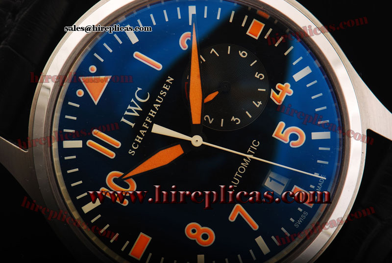 Stylish IWC Big Pilots IW5004-12 Swiss Valjoux 7750 Steel Black Dial