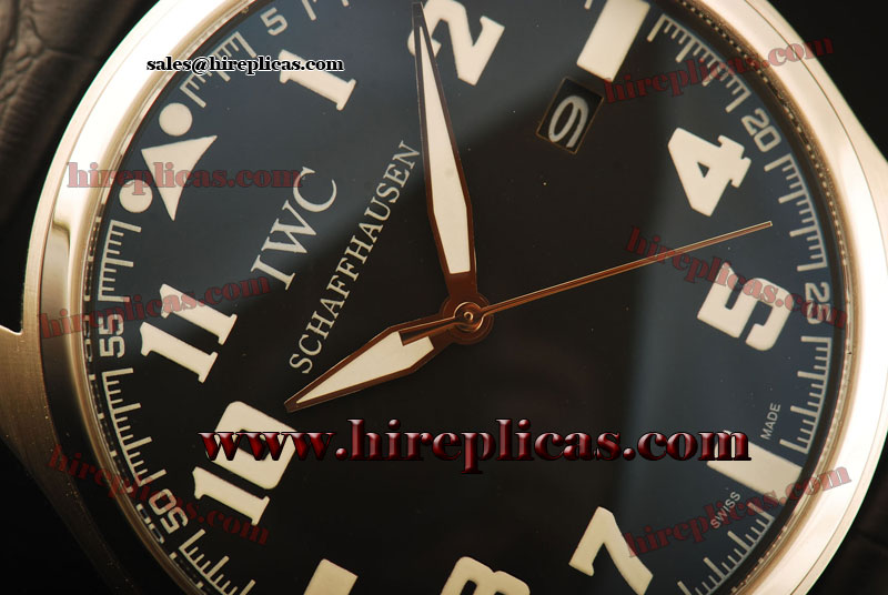 Best quality Fashion IWC Big Pilots IW5004-02 Swiss Quartz Steel Black Dial
