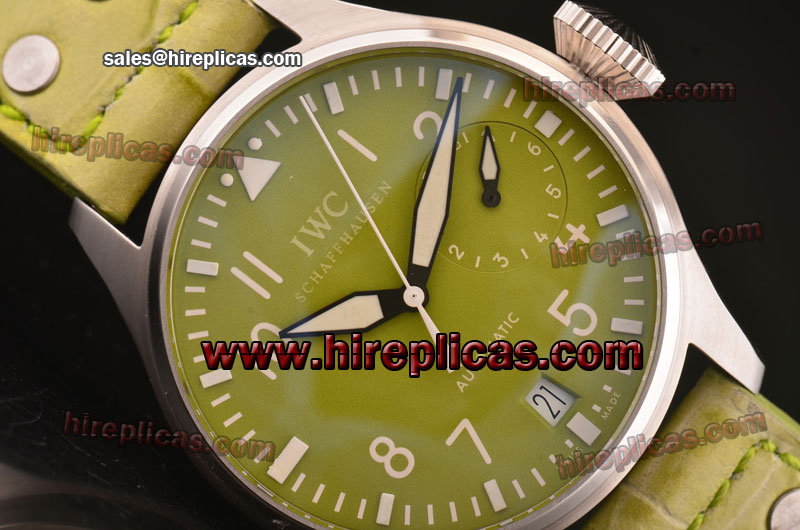 Cheap Classic IWC Big Pilots IW5004-GR Asia ST20 Automatic Steel Green Dial 7750 Coating