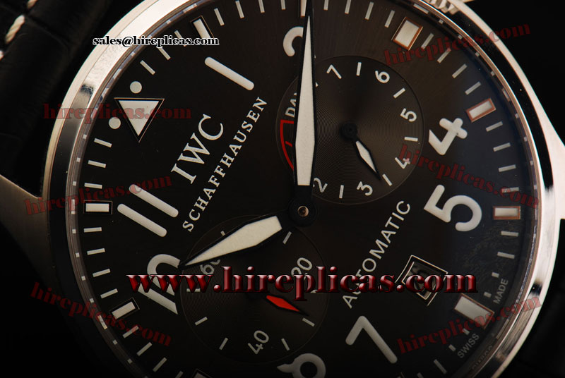 Hot Sell Exquisite IWC Big Pilots IW500407 Swiss Valjoux 7750 PVD Grey Dial
