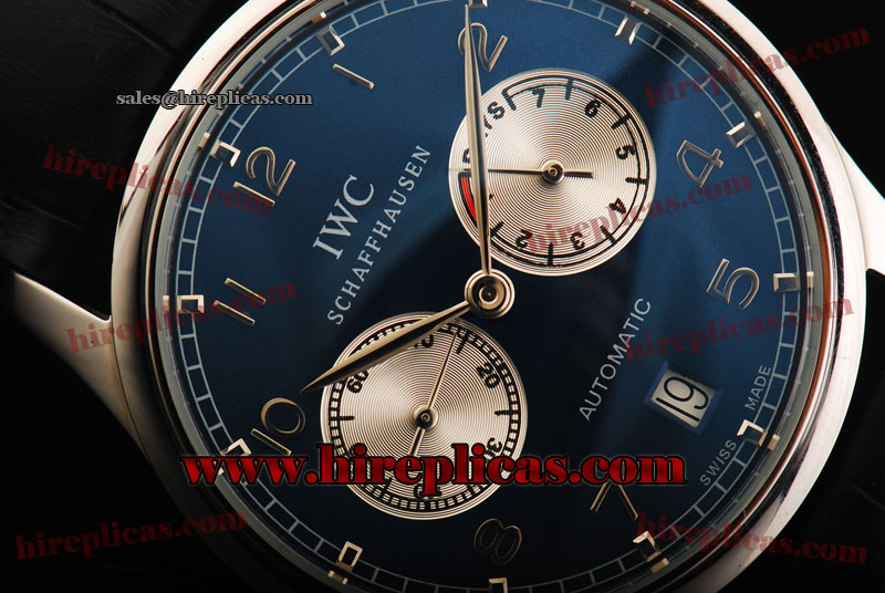 Duplicate IWC Portuguese 7 Days with Power Reserve IW5001-14 Asia Automatic Steel Black Dial