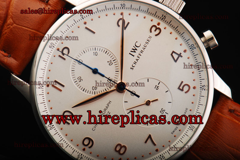 Imitation IWC Portuguese Chrono IW3714-42 Miyota Quartz Steel White Dial