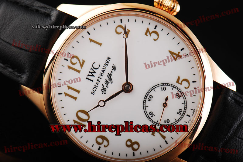 Fashion Hot IWC Portuguese F.A. Jones Limited Edition IW544201 Asia Manual Winding Rose Gold White Dial